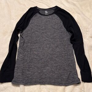 3 for $10 Urban Pipeline Black and Gray Long Sleeve Waffle Knit Raglan Tee